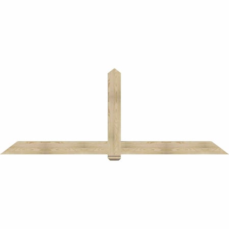 Ekena Millwork Eugene Rough Sawn Timber Gable Bracket, Douglas Fir, 108"W x 40"H x 6"D x 6"F, 9/12 Pitch GBW108X40X0606EUG00RDF